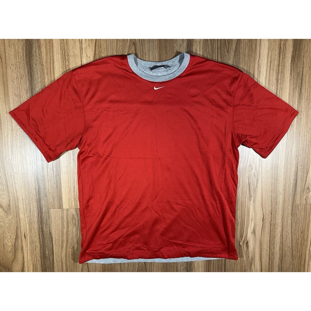 Nike Silver Tag Reversible Basketball Shirt Center Swoosh Vintage Y2K Mens XL